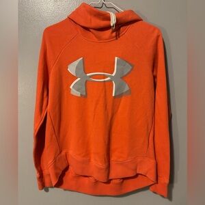 Womens UNDER ARMOUR loose fit fleece lined hooded hoodie sweatshirt sz XS.